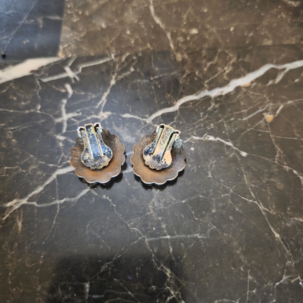 Vintage Style Copper Earrings - Picture 2 of 2